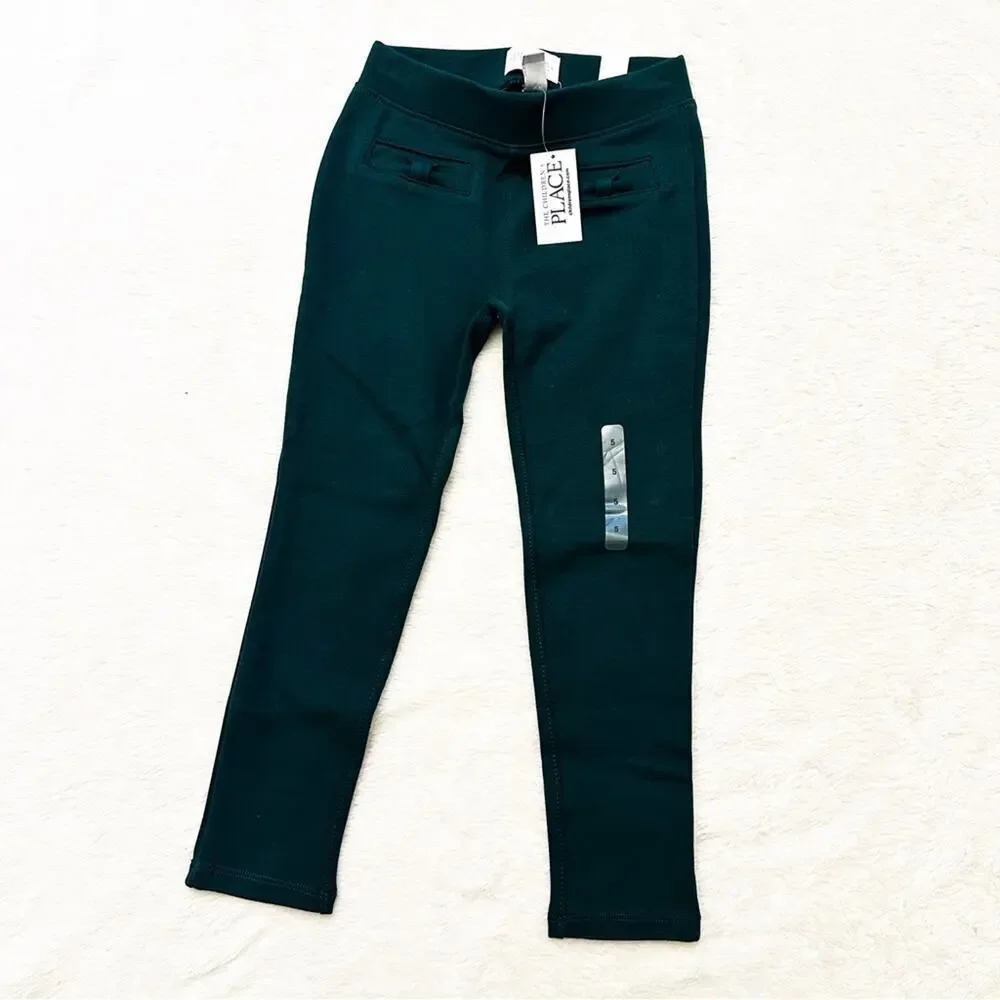 NEW Children's Place Green Ponte Pants sz 5